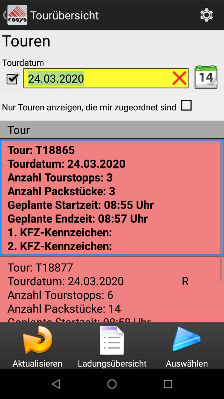 Scannage de livraison