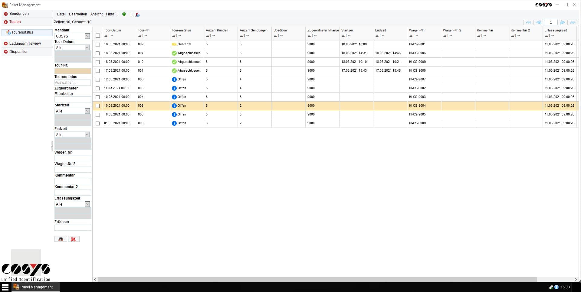 COSYS WebDesk Transport COSYS WebDesk Transport