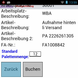 Avis d´achèvement Fertigungsauftrag