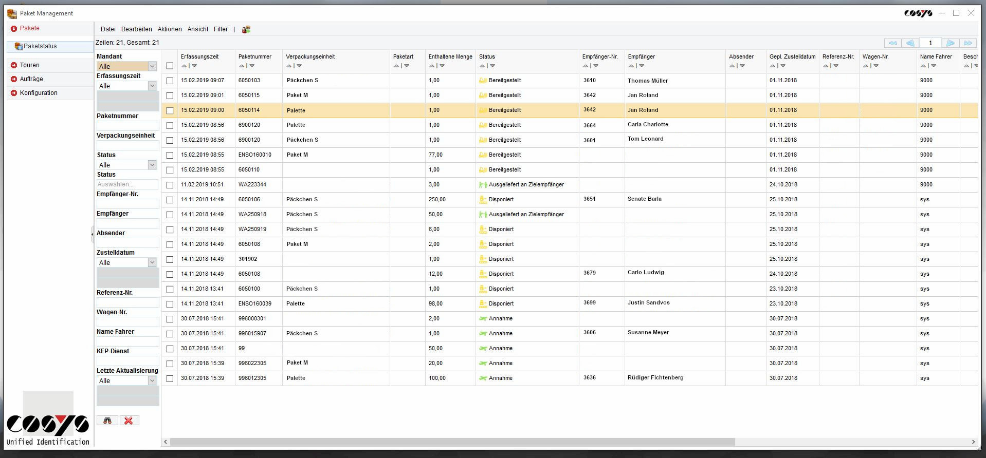 Numérisation de livraison inversée / collecte des clients Numérisation de livraison inversée / collecte des clients