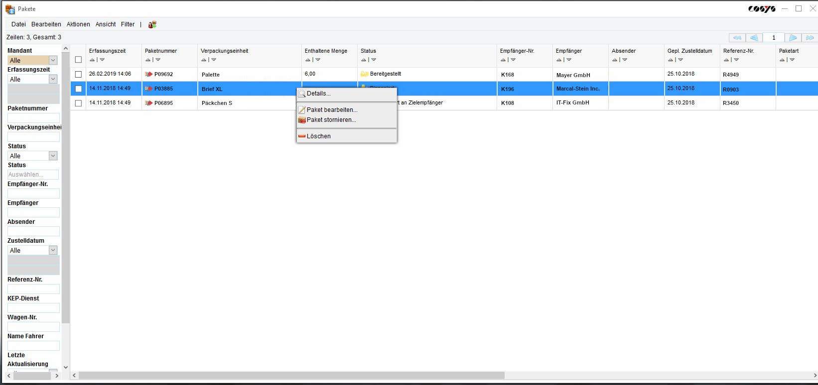 Numérisation de livraison inversée / collecte des clients Numérisation de livraison inversée / collecte des clients