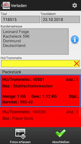 Numérisation de livraison inversée / collecte des clients
