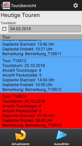 Scannage de livraison Saisie mobile des données COSYS