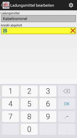 Gestion des moyens de chargement Scannage de livraison Saisie mobile des données