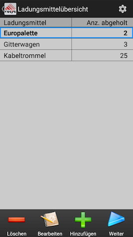 Gestion des moyens de chargement Scannage de livraison Saisie mobile des données