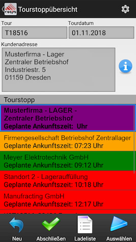 Tournées Scannage de livraison Saisie mobile des données