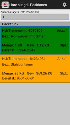 Livraison Scannage de livraison Saisie mobile des données