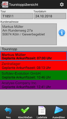 Livraison Scannage de livraison Saisie mobile des données