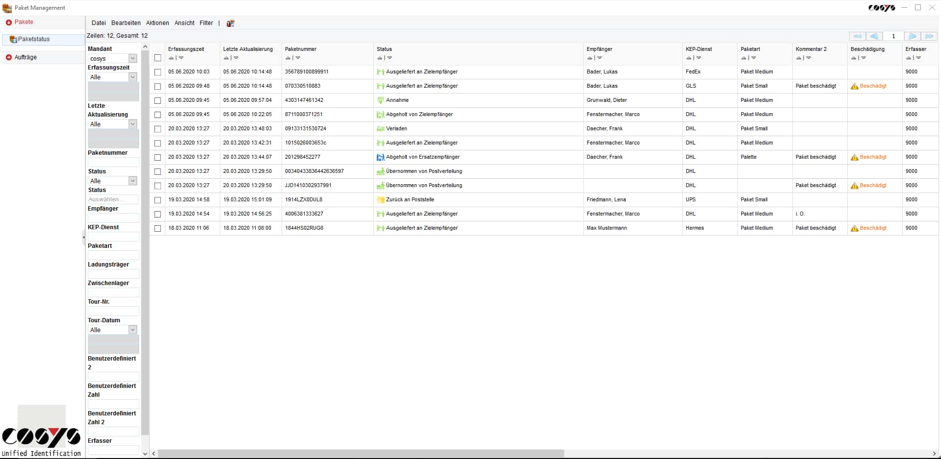 Logistique interne Gestion des colis Logistique interne Gestion des colis