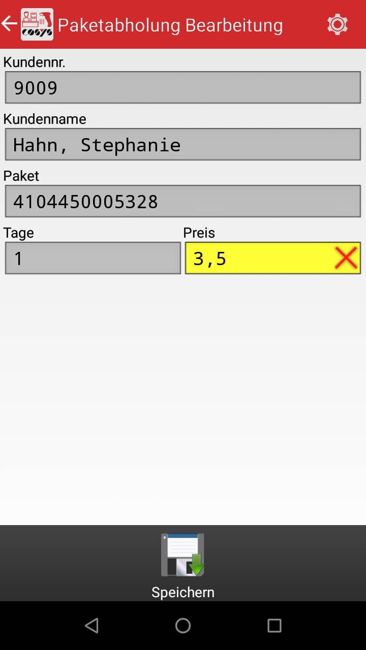 Enlèvement de colis Paketshop Software