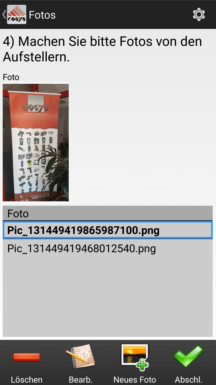 Préparation des commandes Traite le logiciel Android de COSYS