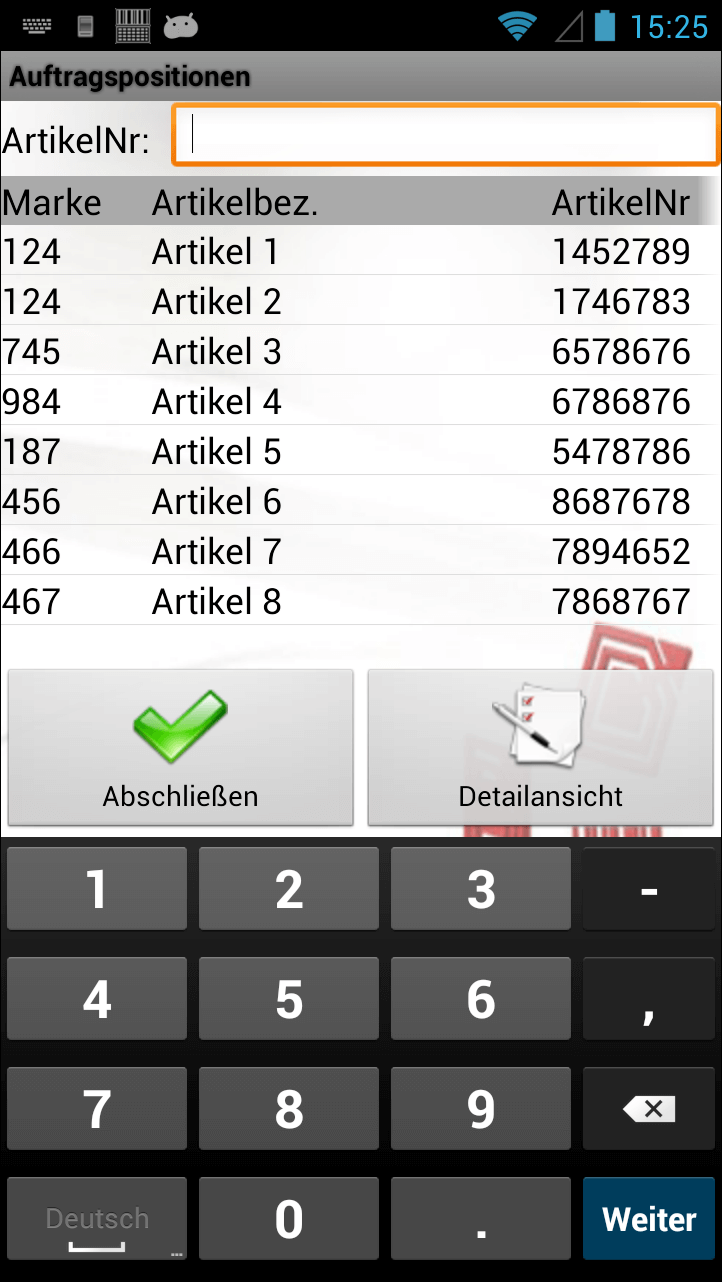 Bestellung Postes de commande Android Software von COSYS