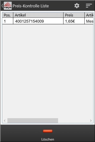 Logiciel de contrôle des prix Liste de contrôle des prix