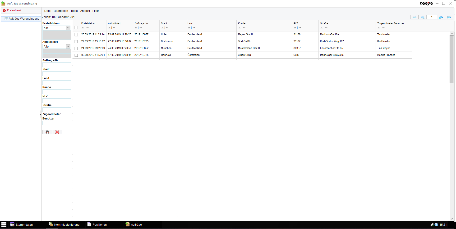 COSYS Small Warehouse WebDesk