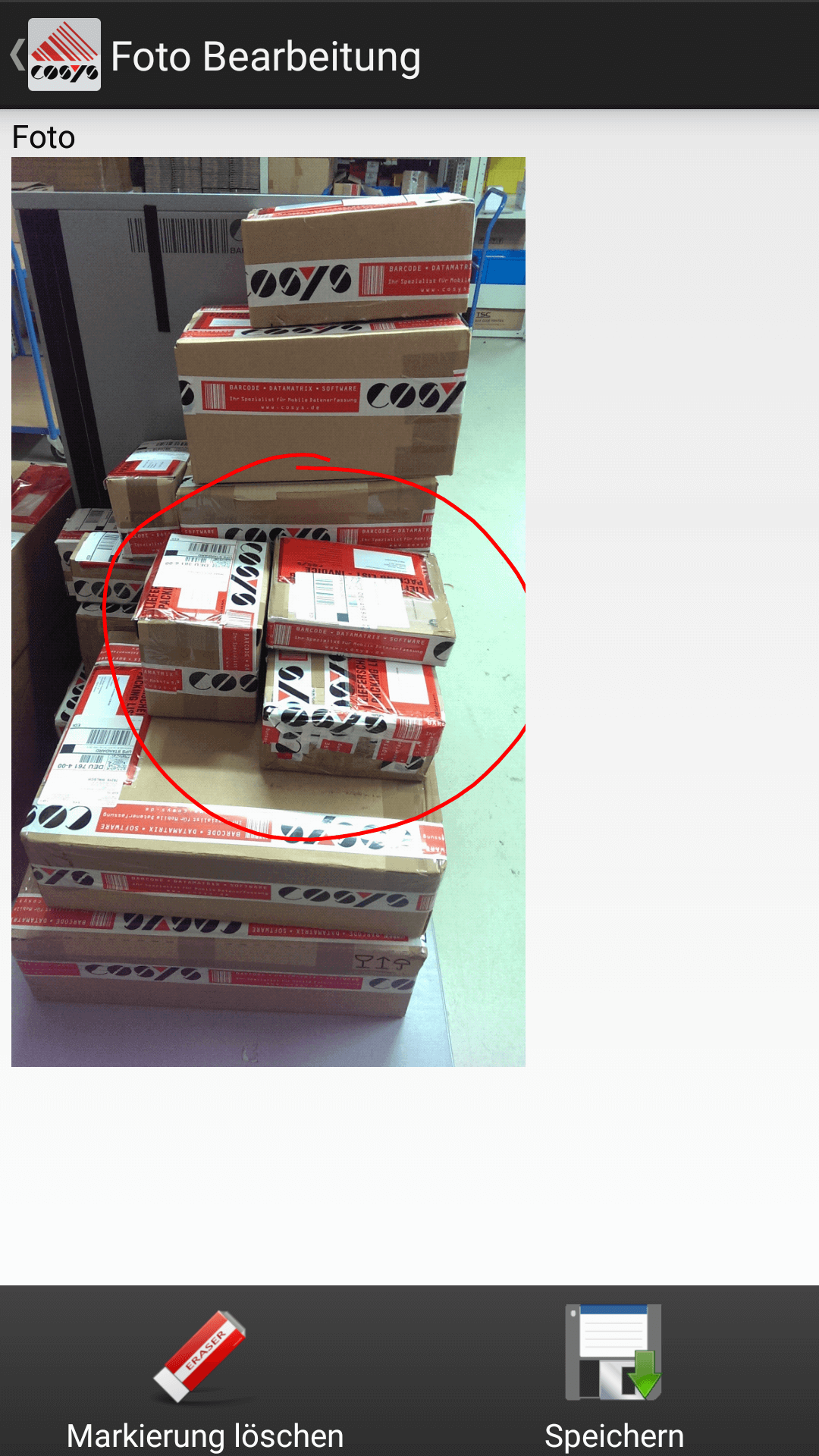 Planification des tournées Documentation photo des dommages