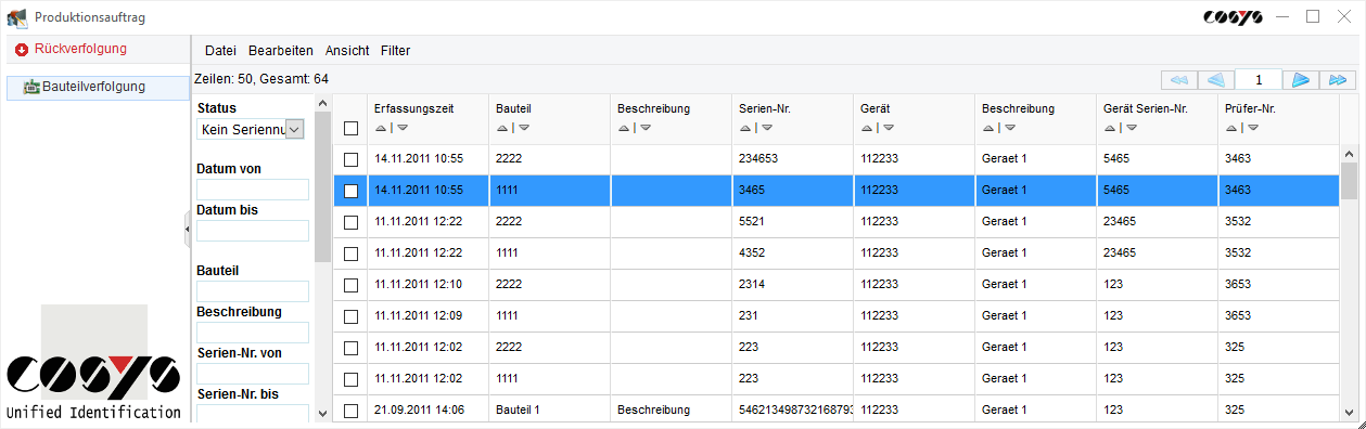 Traçabilité des composants
