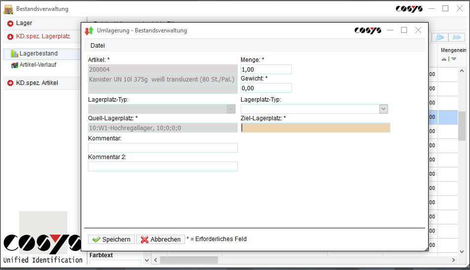 Gestion des stocks Transfert physique