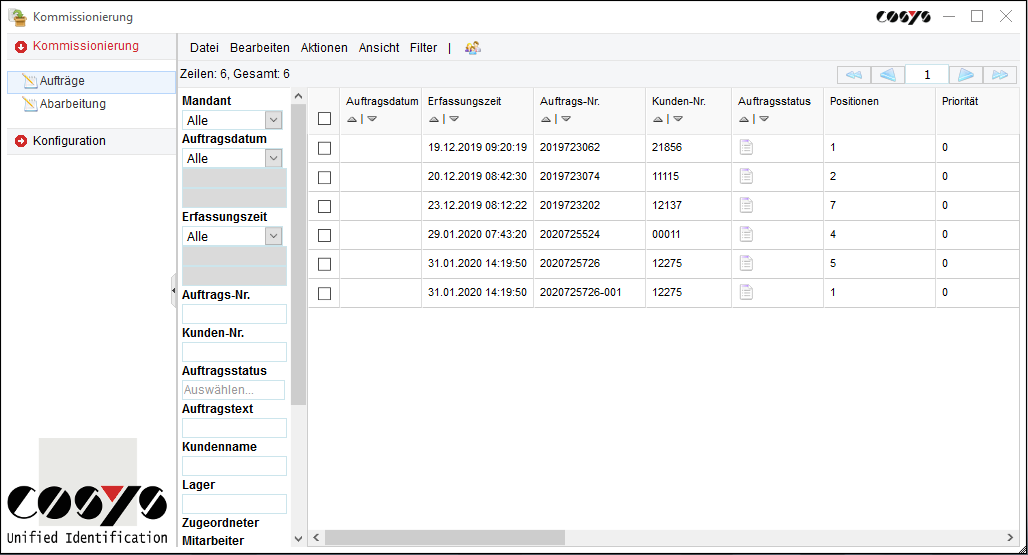 Prélèvement Aperçu de la commande