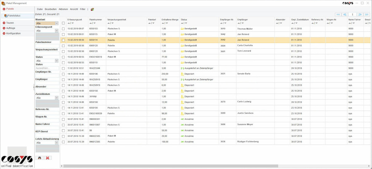 Gestion des paquets État des paquets