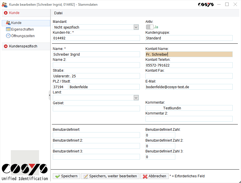 Données de base des clients