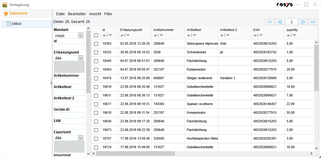 Transfert de COSYS WebDesk