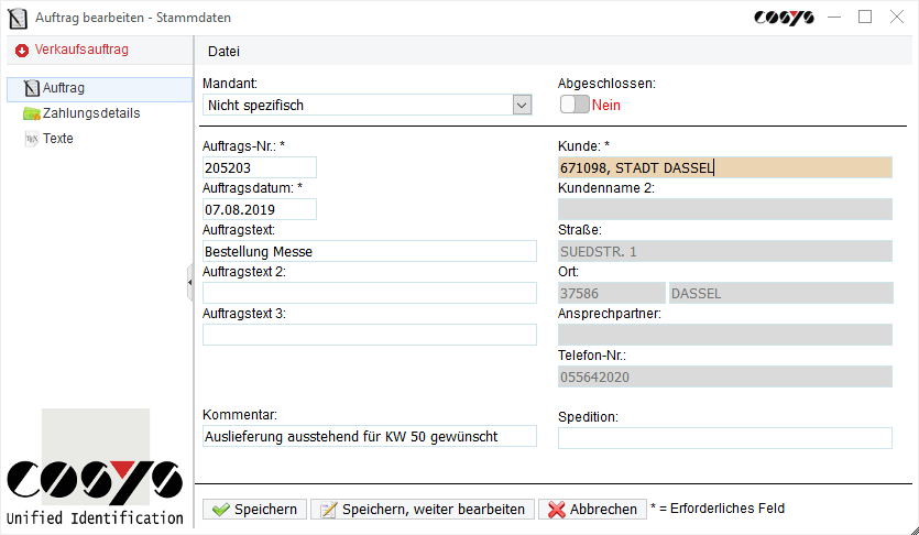 Ordres / Ordre de vente
