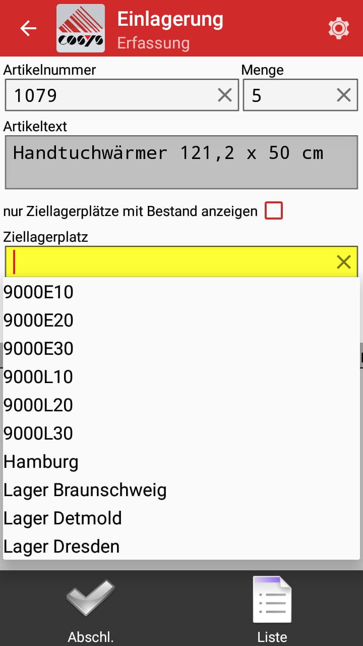 Stockage logiciel Android